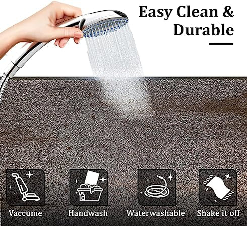 Wash & Clean Door Mat - Grey